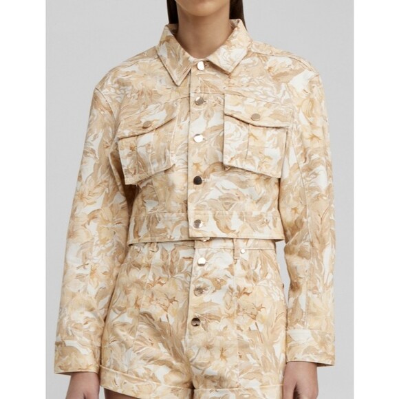 SIGNIFICANT OTHER JEAN Jacket NWT BISCUIT TAPESTRY JENNY MRP $269 Womens Size 4 - Picture 2 of 7